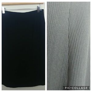 Garfield & Marks, fully lined ribbed black tailored pencil skirt fits size 2/4